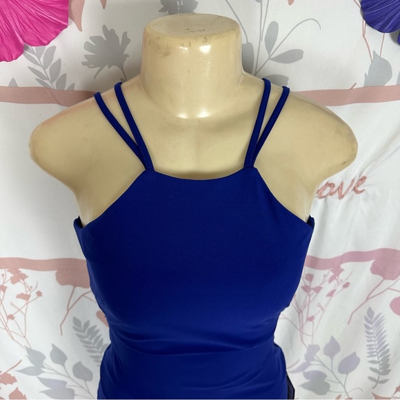 MACY'S MORGAN & CO. ELECTRIC BLUE SHORT DRESS SIZE 1 - Picture 3 of 8